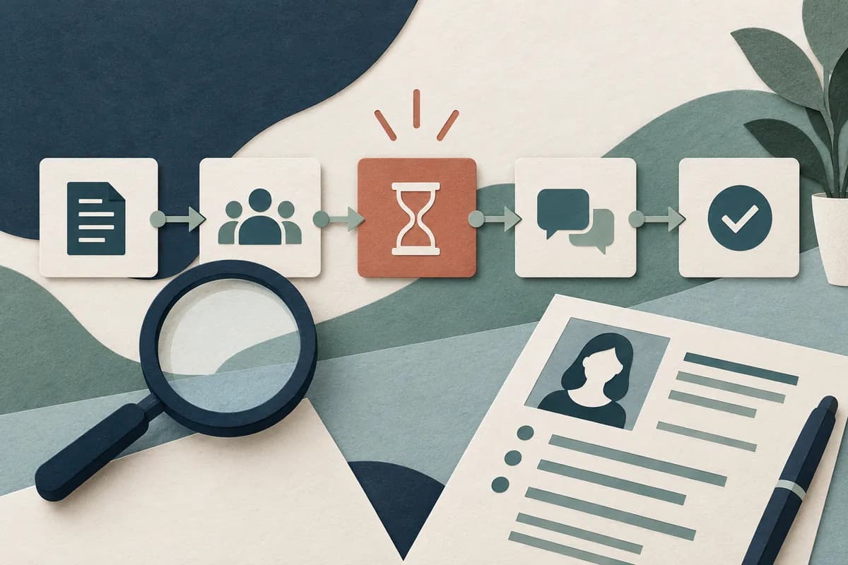 A process map and magnifying glass represent business analysis evidence.