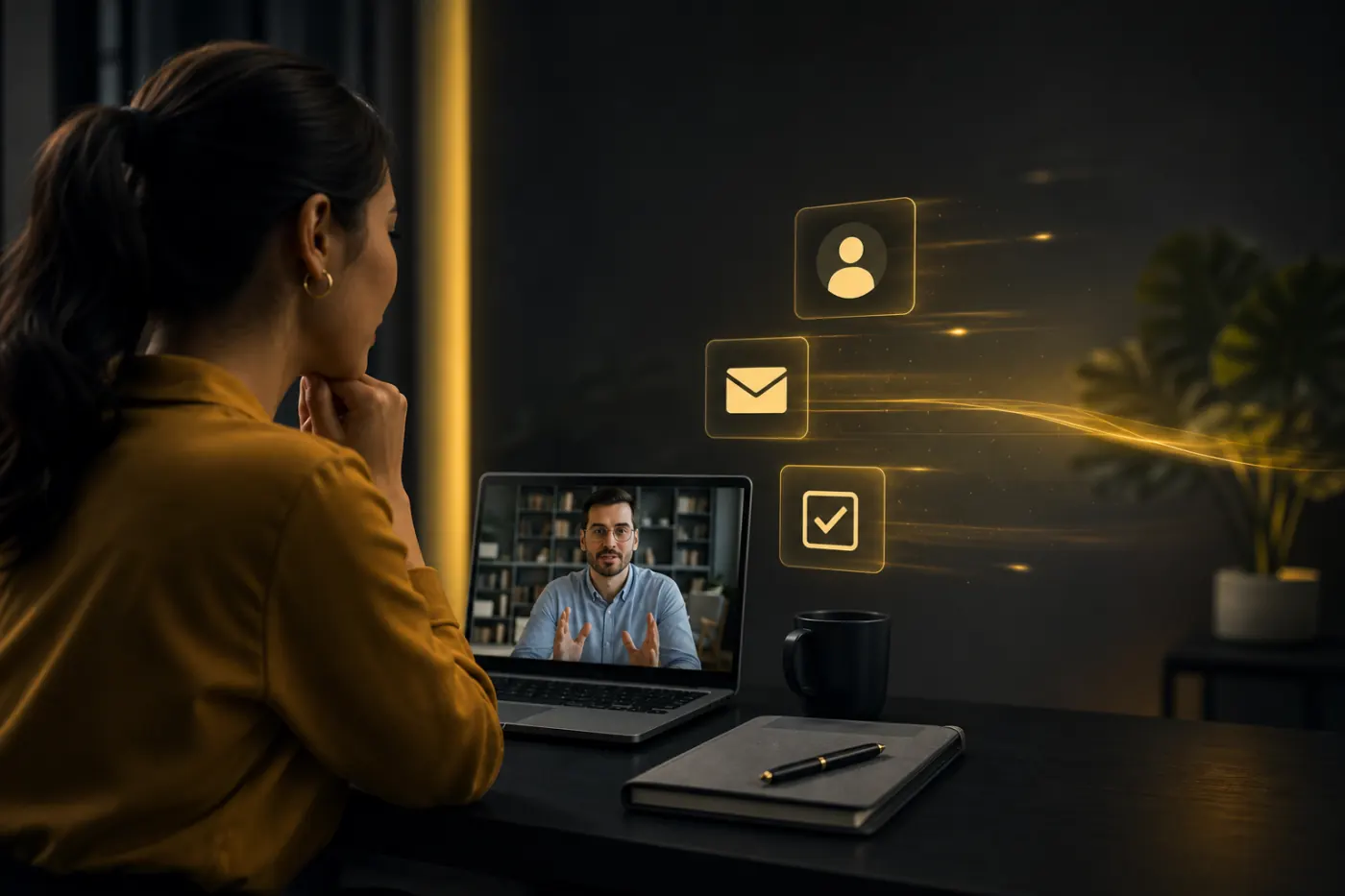 Editorial illustration for How to Follow Up After a Video Interview