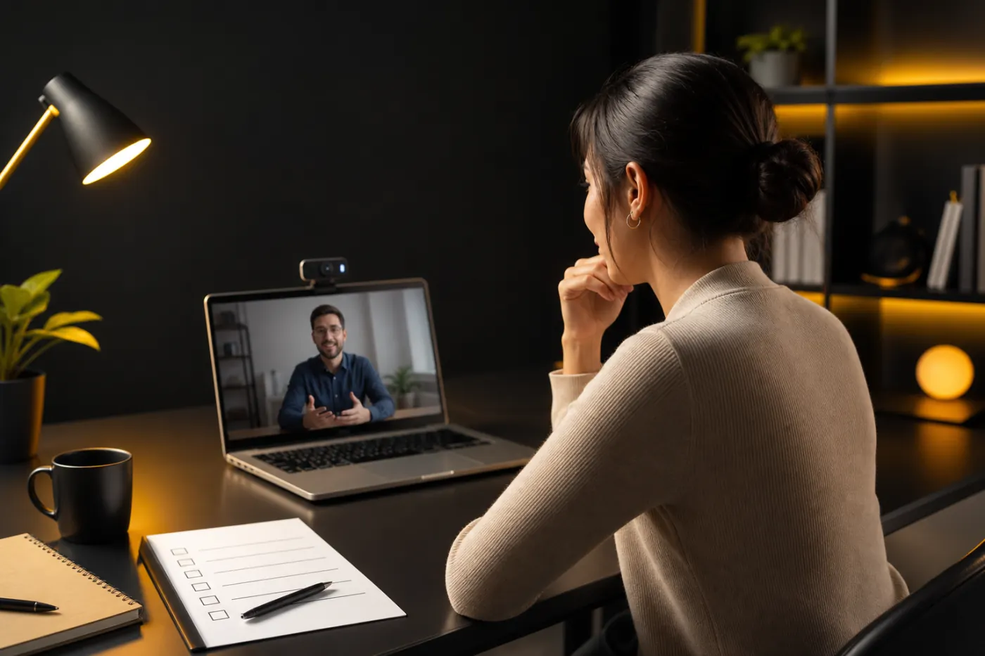 Editorial illustration for How to Prepare for a Video Interview: Checklist and Tips