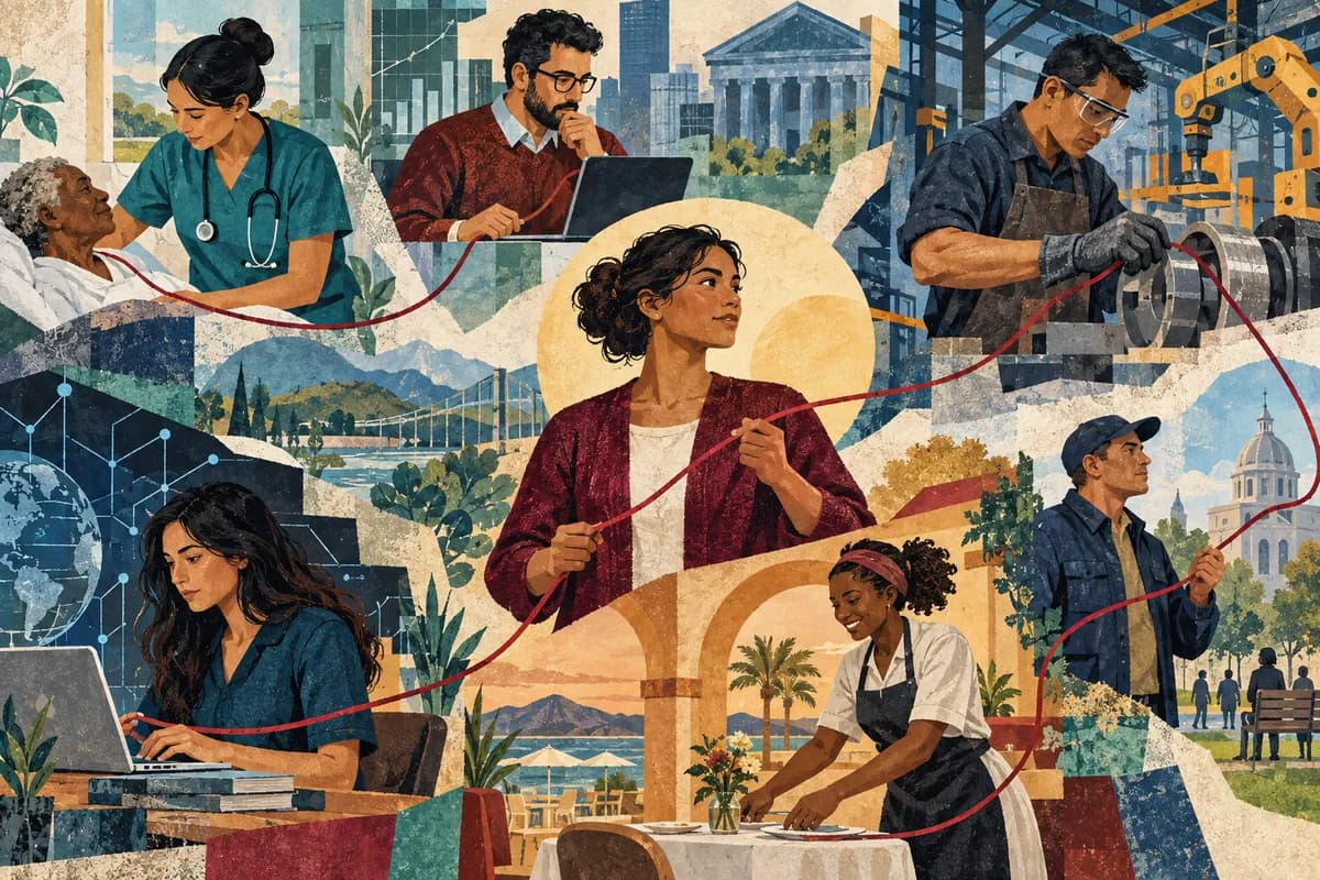 A candidate connects transferable skills across healthcare, finance, manufacturing, technology, and public-service environments.