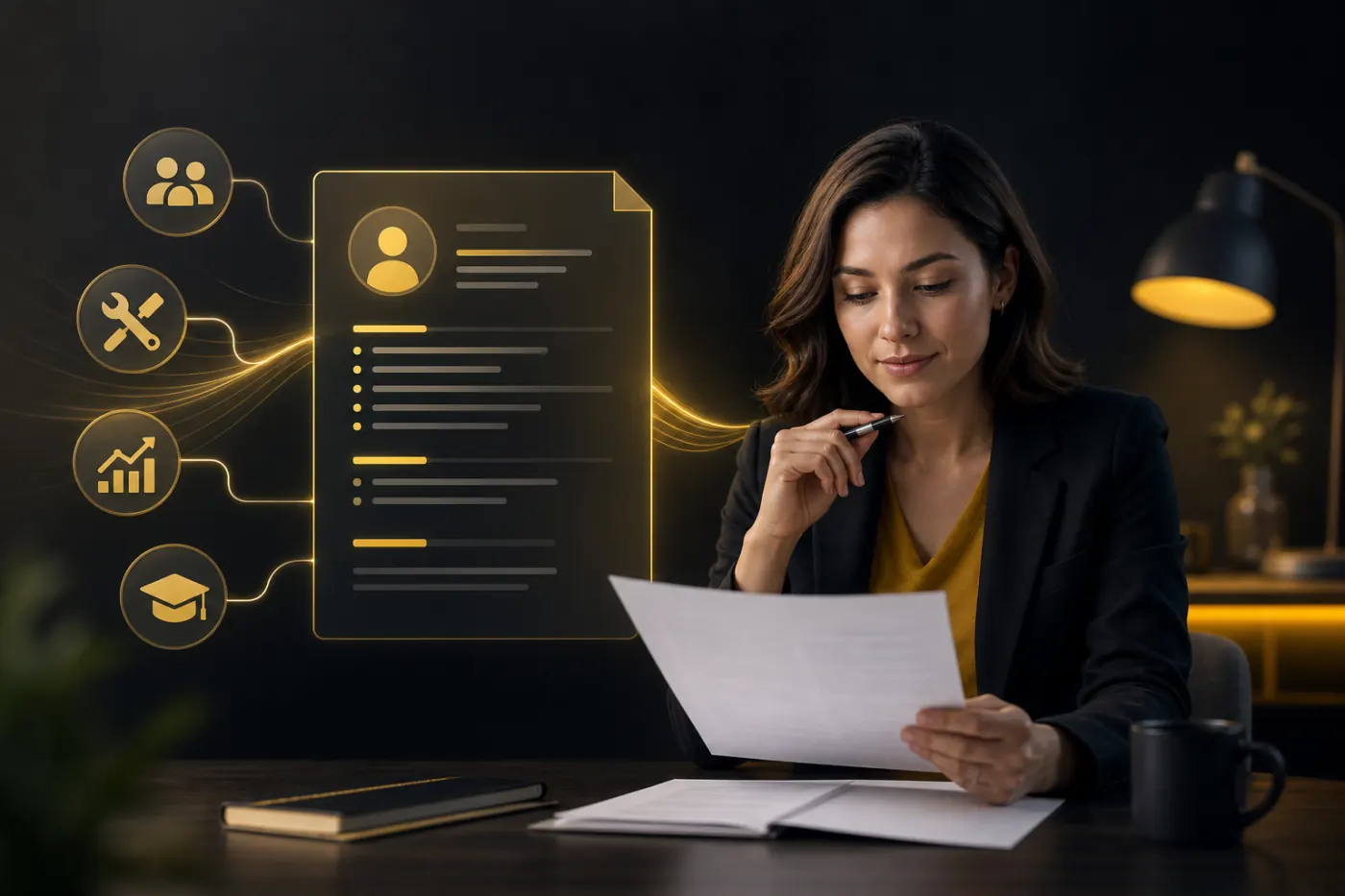 Editorial illustration for How to Write a Resume for a Career Change