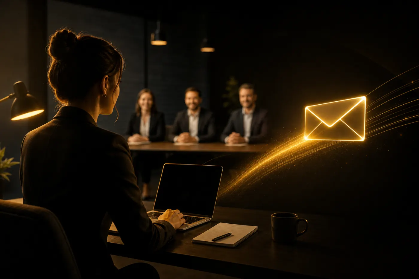 Editorial illustration for How to Write a Thank-You Email After an Interview