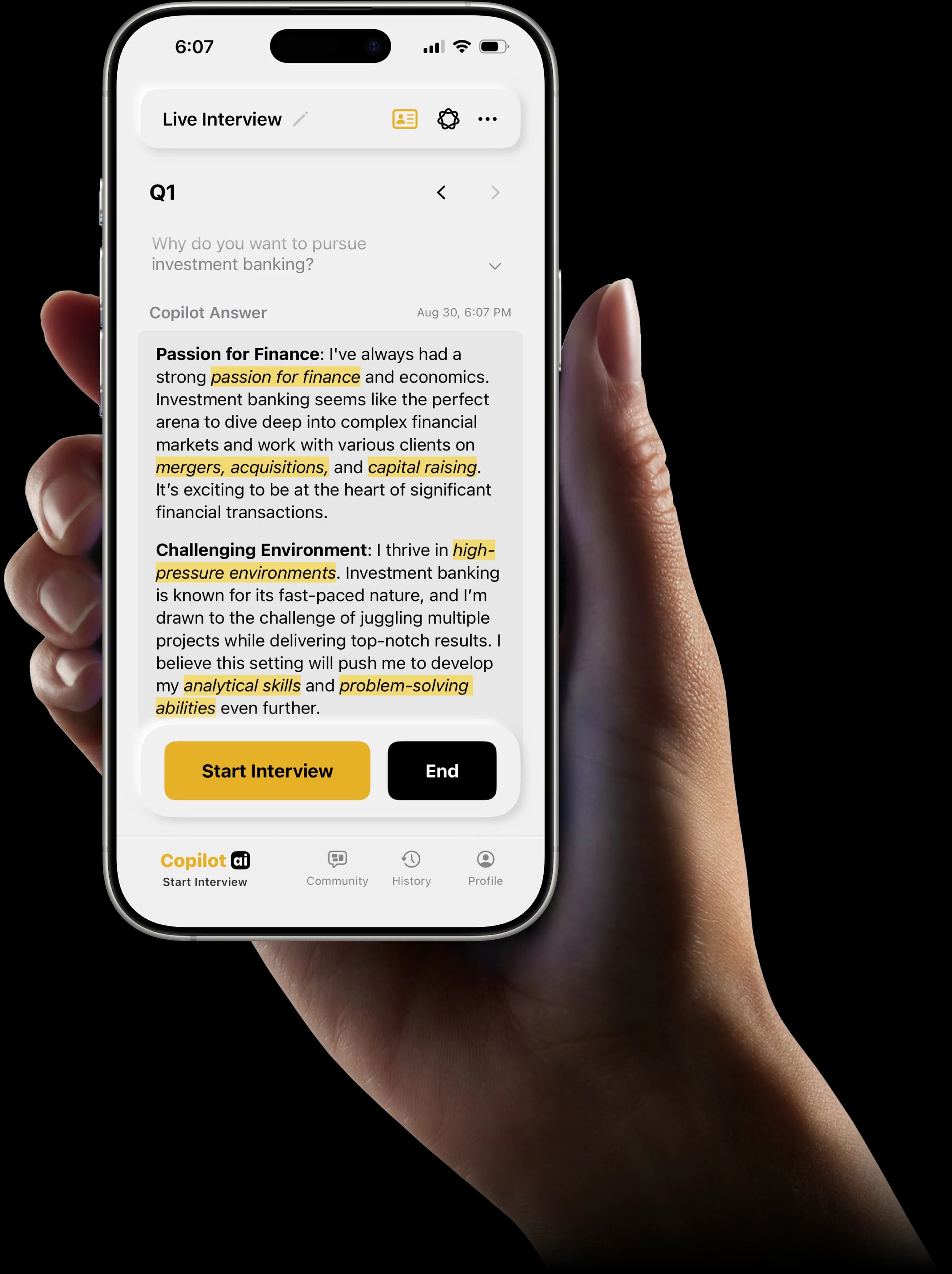 Mobile Interview-Pilot-App mit KI-Copilot