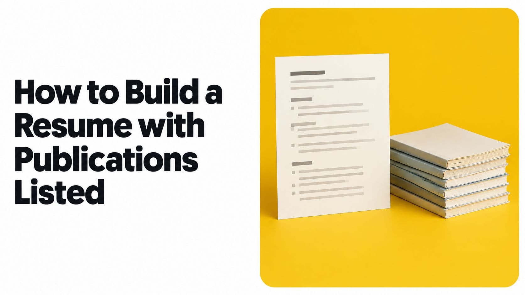 How to Build a Resume with Publications Listed