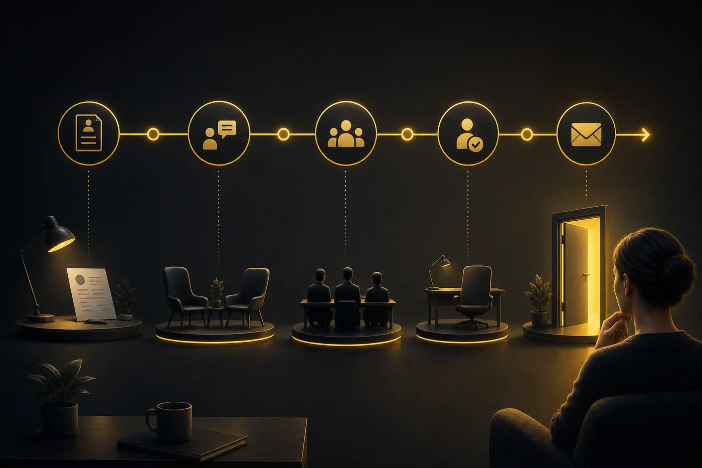 Illustration for Typical hiring timeline by interview stage in How Long Does It Take to Hear Back After an Interview?